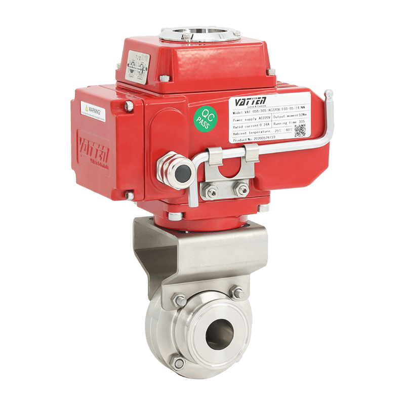 Elektrisk sanitærklemme sommerfuglventil