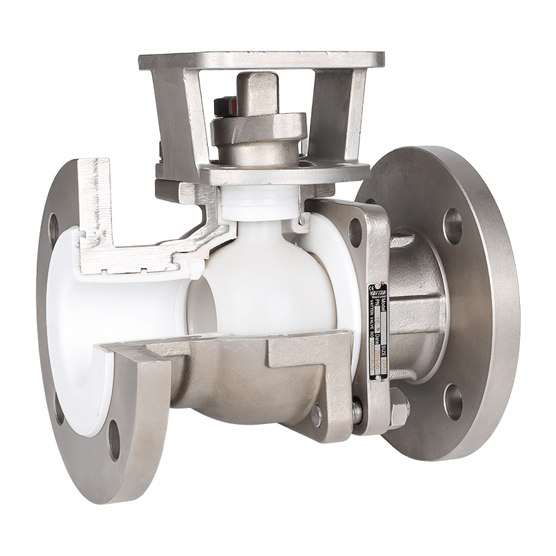 Manuell fluorforet kuleventil