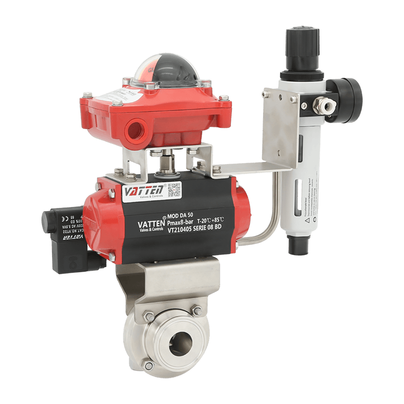 Pneumatisk klemmespjeldventil