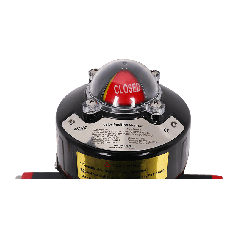 Pneumatisk eksplosjonssikker kuleventil med flens