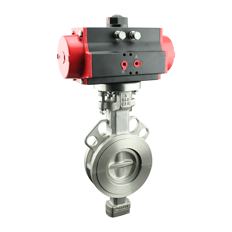 Pneumatisk hardforseglet spjeldventil