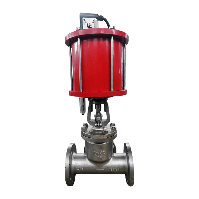 Pneumatisk stengeventil i rustfritt stål