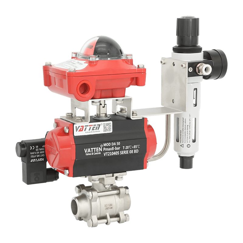 Pneumatisk sveisekuleventil