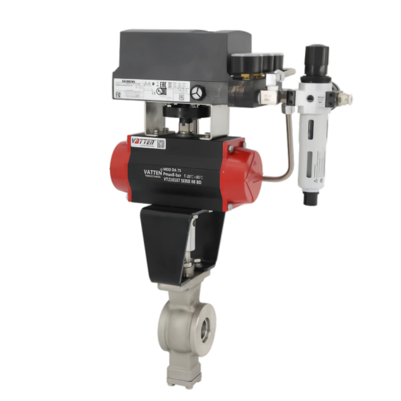 Pneumatisk kuleventil av V-type